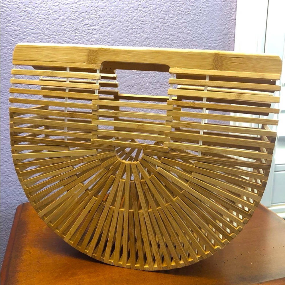 Bamboo handbag clutch